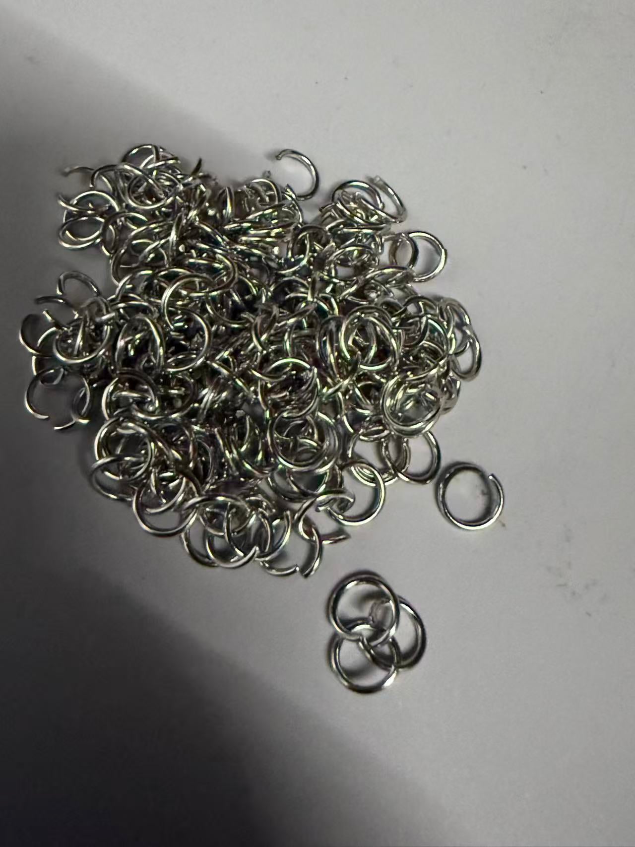 Elsa live stream 6mm stainless steel jump rings silver color